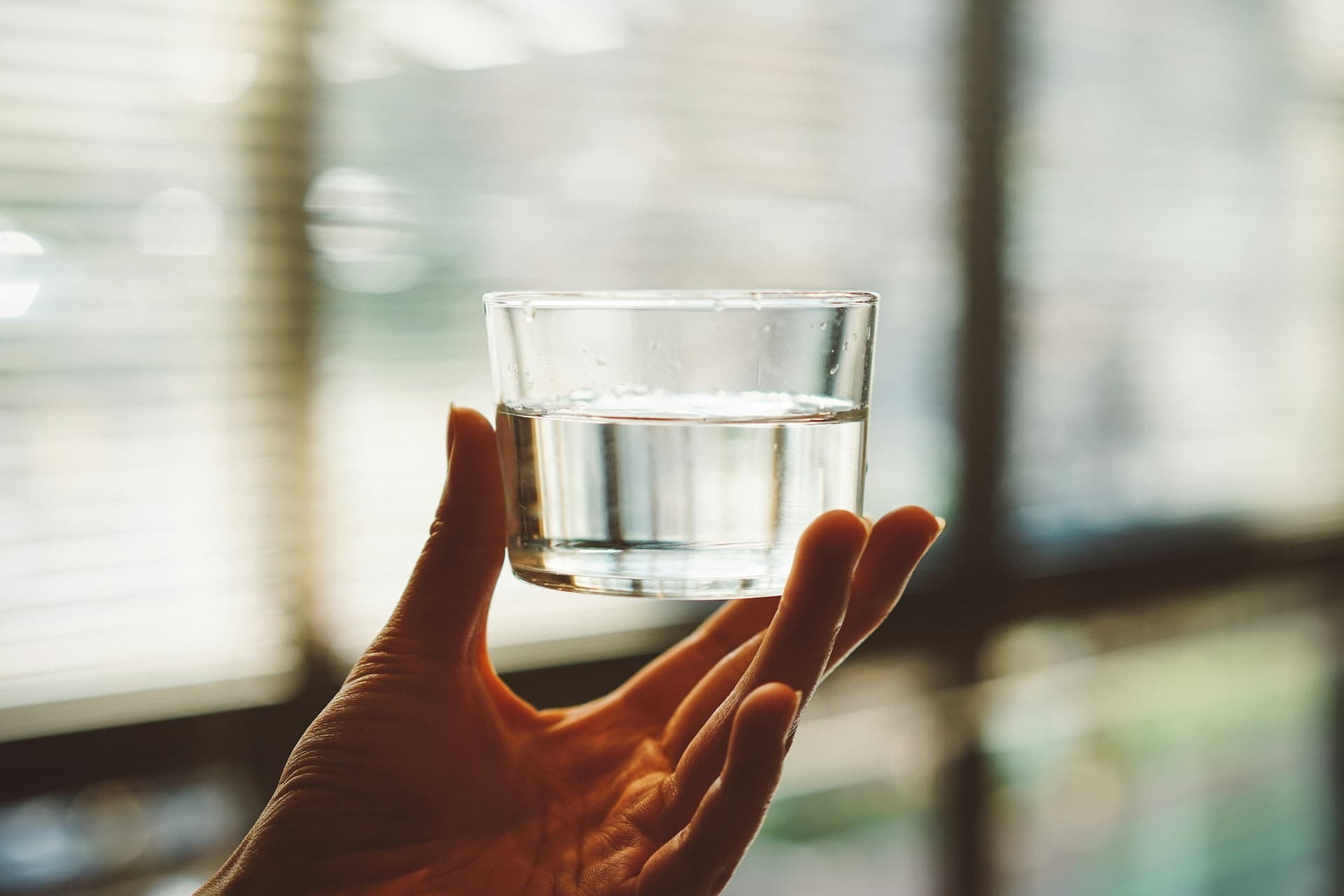 Glass of water representing hydration